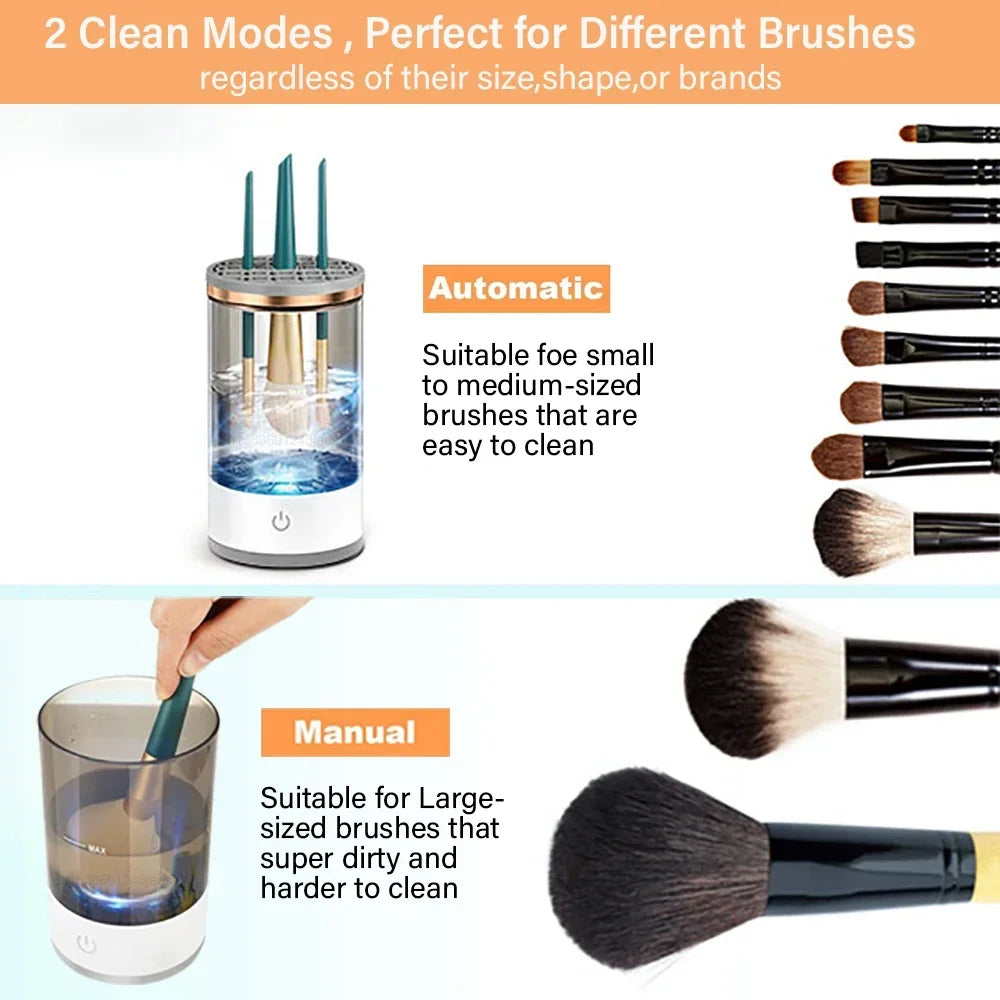 BrushBea Spin Clean — Rechargeable Electric Makeup Brush Cleaner