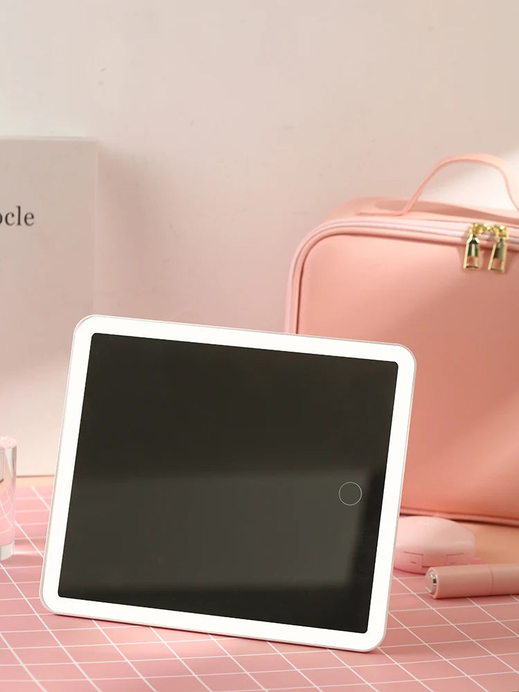 BrushBea Glow Case — LED Light-Up Makeup Organizer with Mirror
